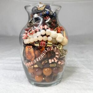 Vintage Jewelry Lot Mixed Beads Necklace Bracelet Warm Gold Tone Boho TikTok